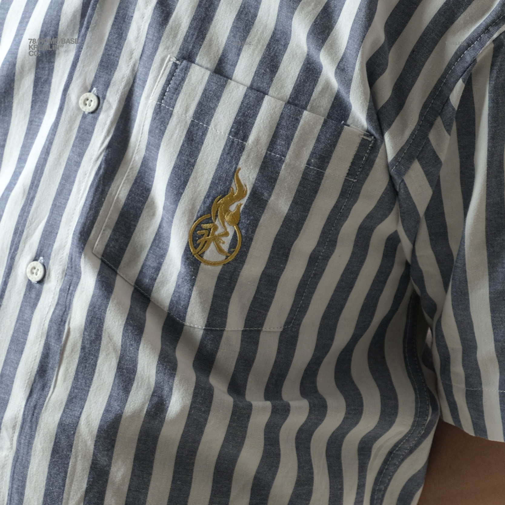 KREMLIN Shirt Kemeja Salur Pinstripe Blue - Regular - Vinsmoke