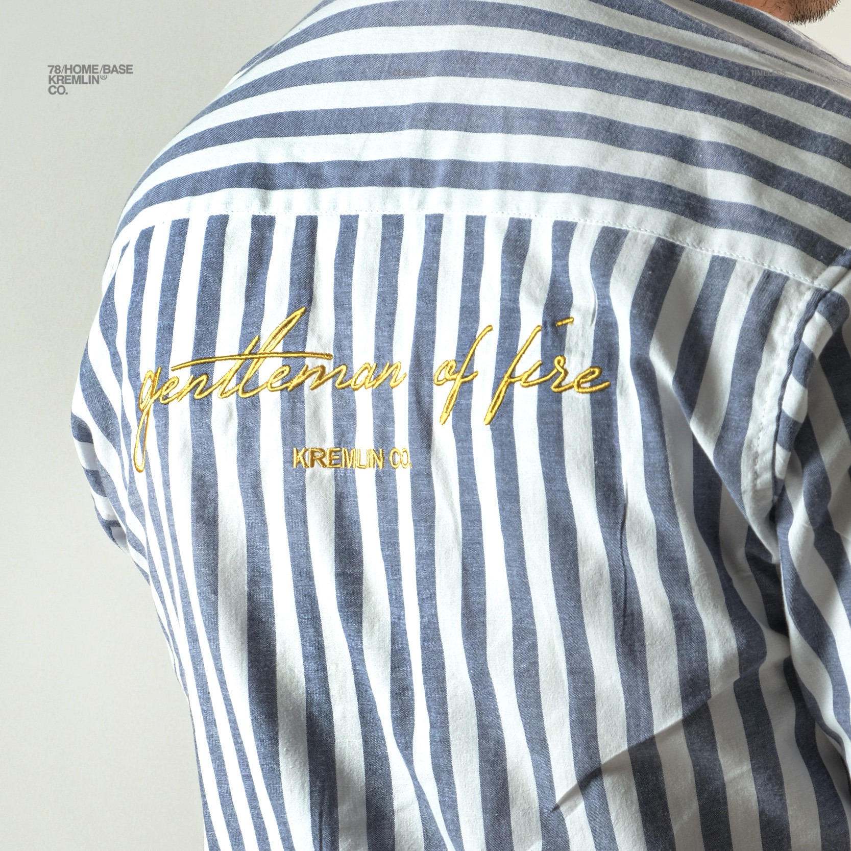 KREMLIN Shirt Kemeja Salur Pinstripe Blue - Regular - Vinsmoke