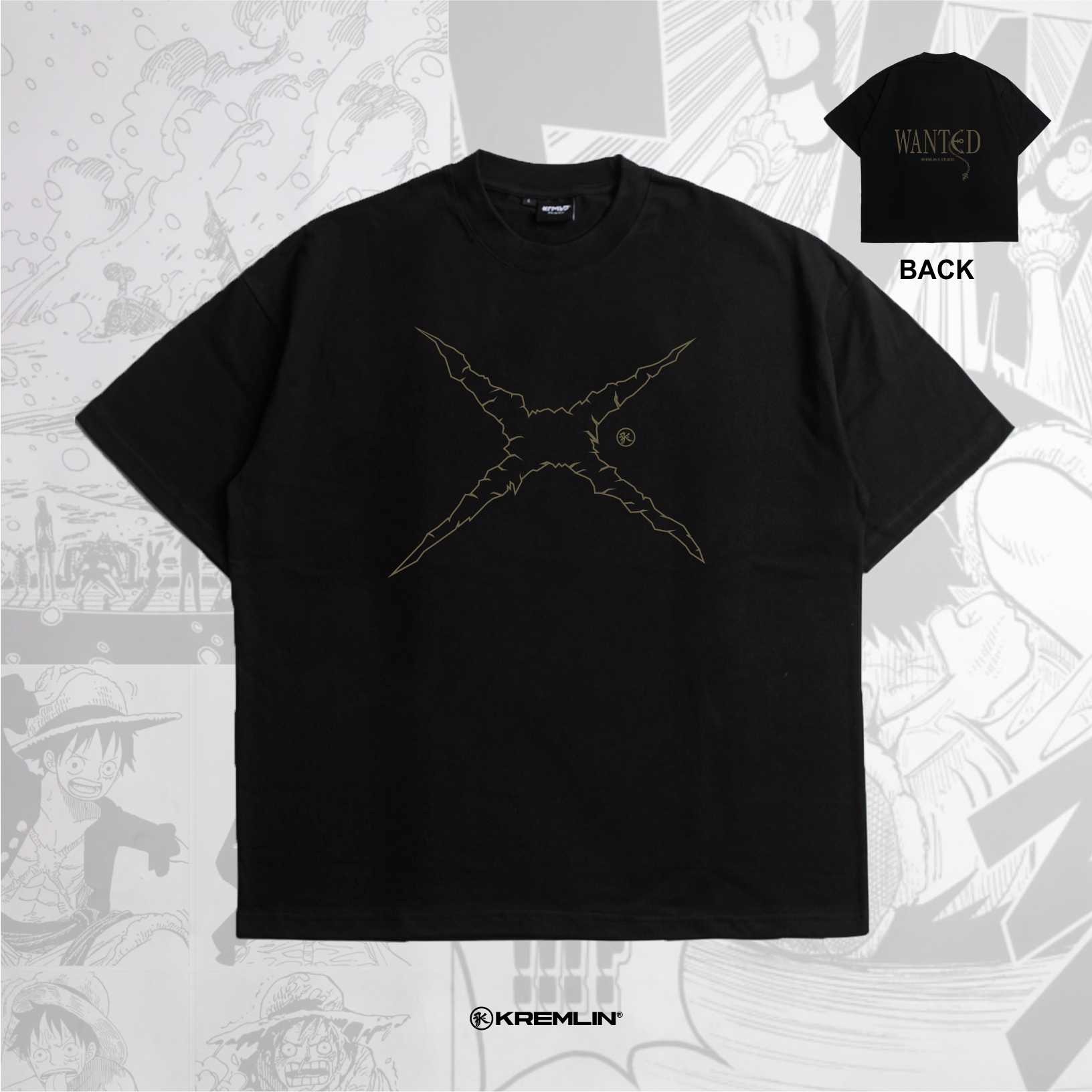 KREMLIN T-Shirt Oversized Fit Black - Anime xpremiental - Wanted