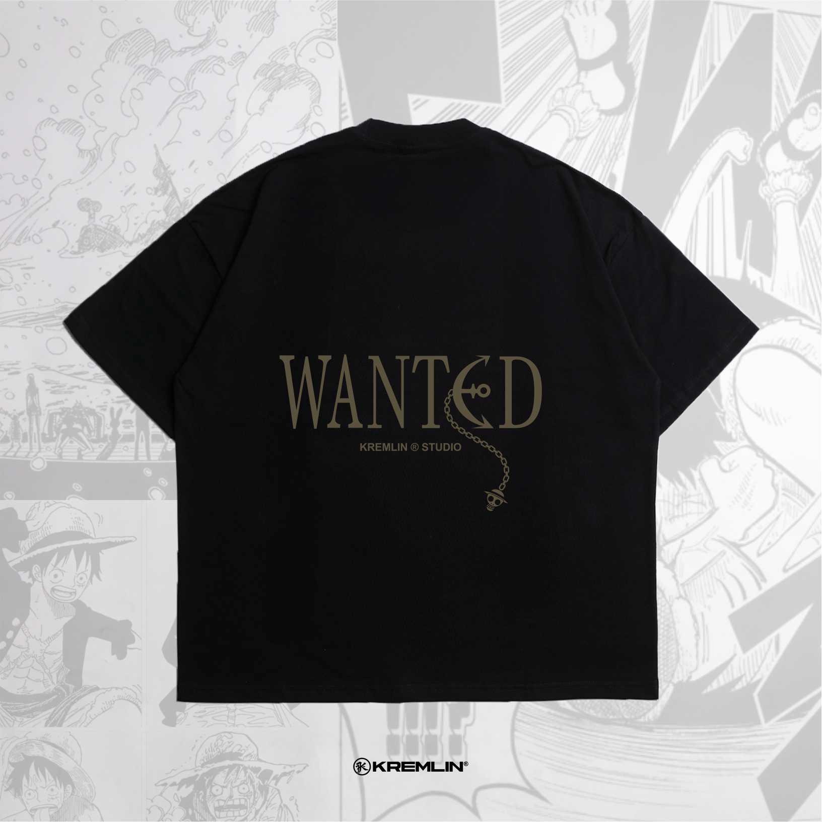 KREMLIN T-Shirt Oversized Fit Black - Anime xpremiental - Wanted