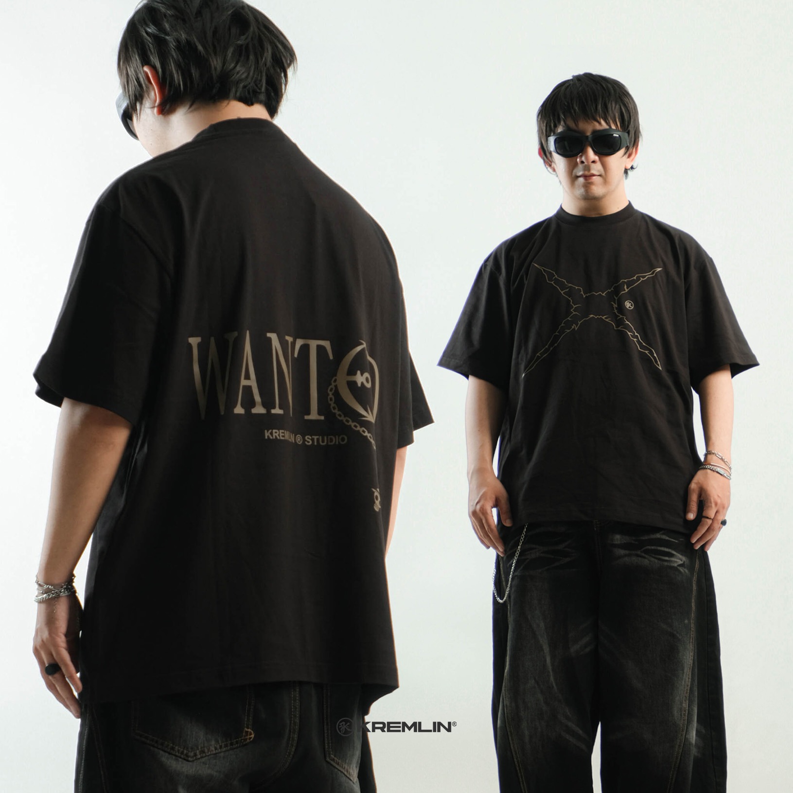 KREMLIN T-Shirt Oversized Fit Black - Anime xpremiental - Wanted
