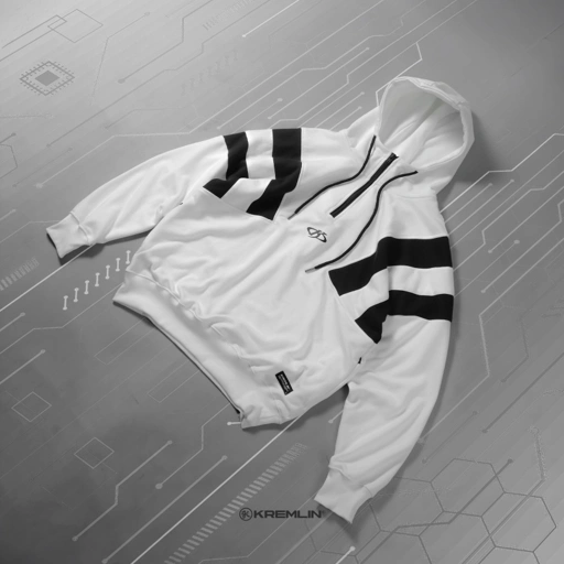 Image of KREMLIN Halfzip Hoodie Dual Space - Relax White - ZETA