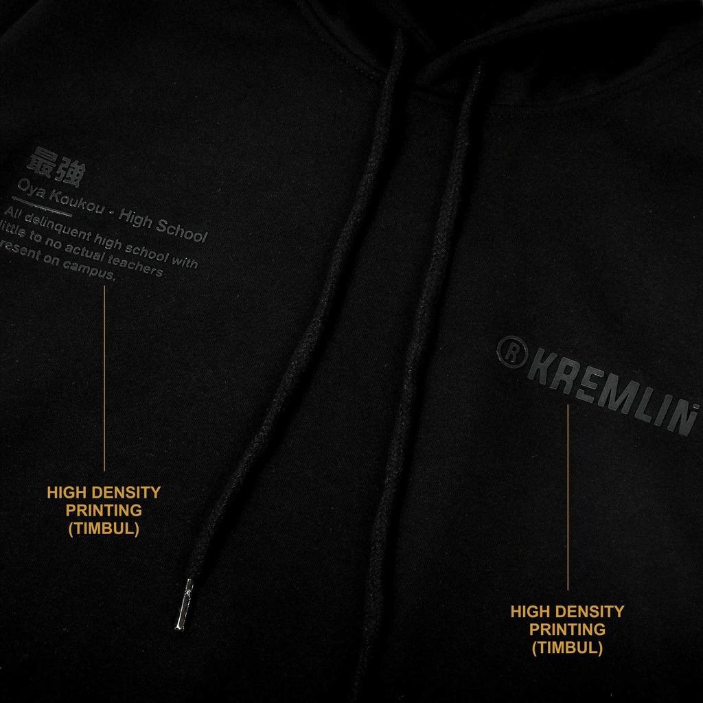 KREMLIN Pullover Hoodie Black HD - Oya Gakusei