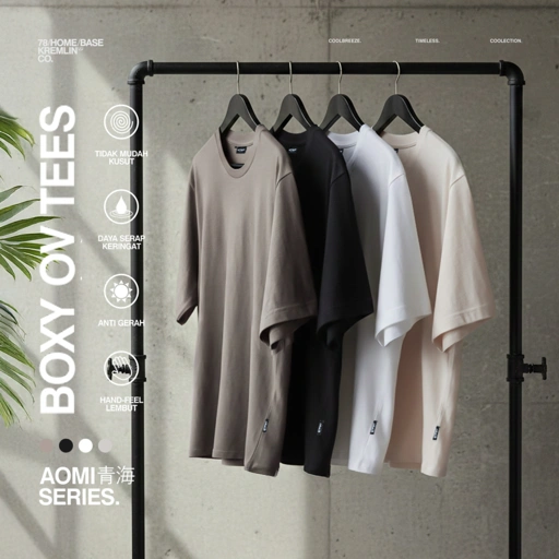 Image of KREMLIN Boxy OV T-shirt AOMI Series Coolbreeze - RAI