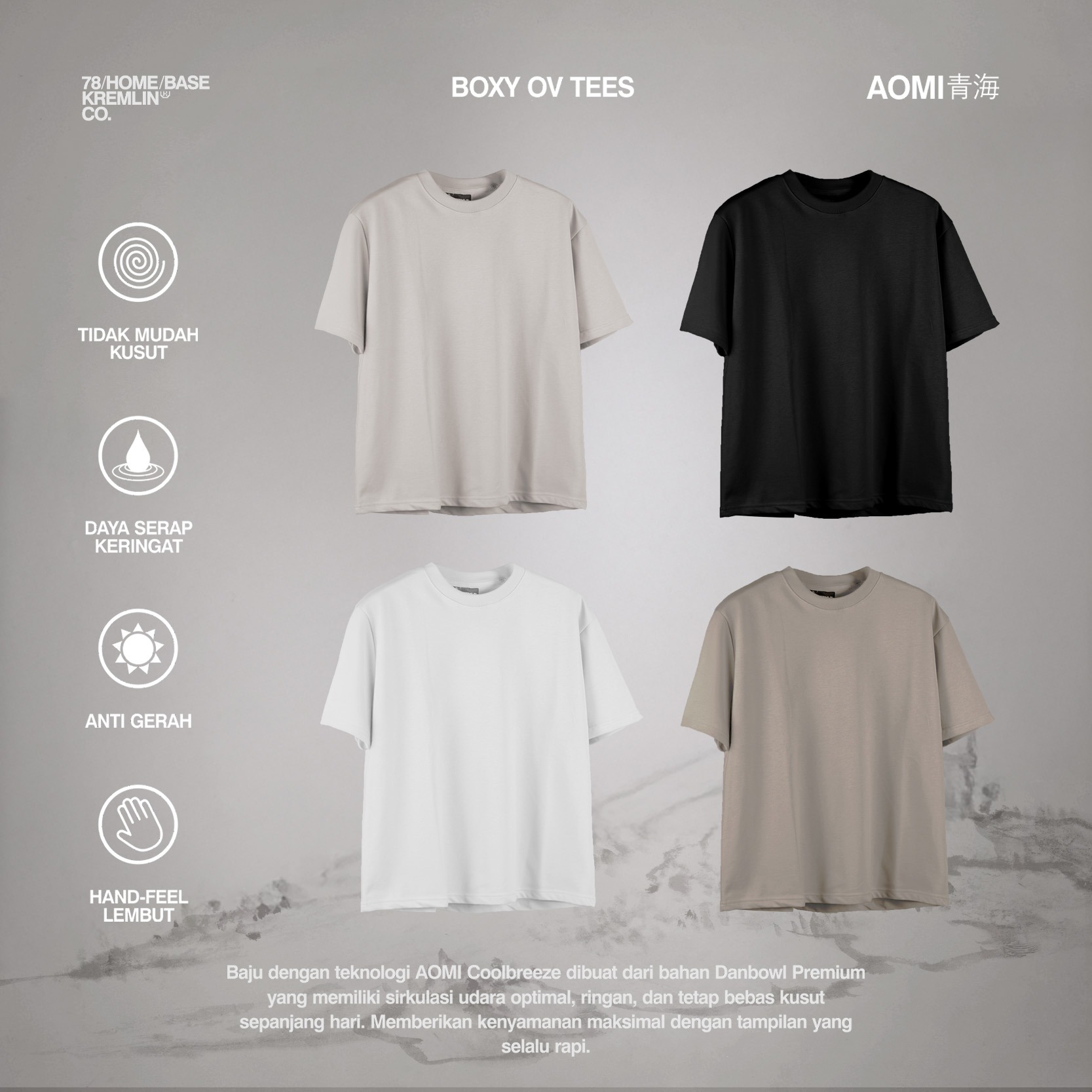 KREMLIN Boxy OV T-shirt AOMI Series Coolbreeze - RAI