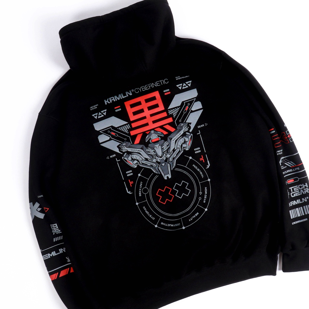 KREMLIN Cybernetic Pullover Hoodie - Crimson