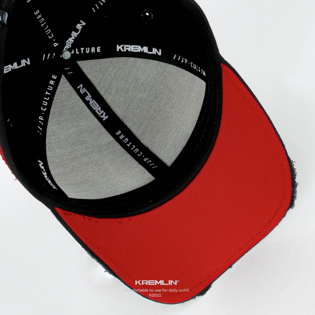 Kremlin Topi Ripped Polo Cap Black - Akuma