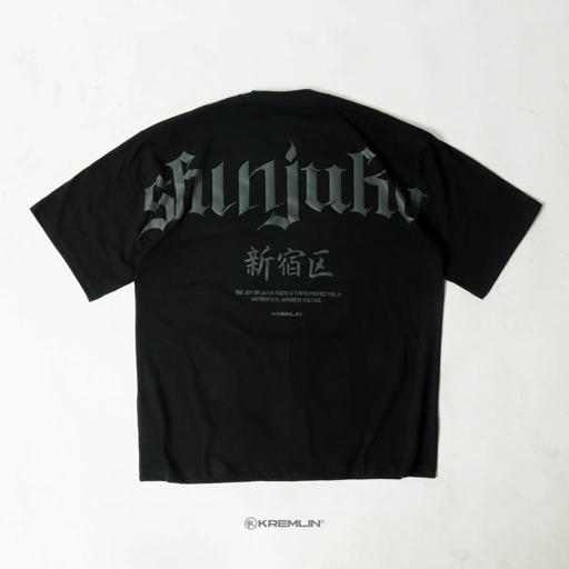 Image of KREMLIN T-Shirt Oversized Graphic Black - Shinjuku