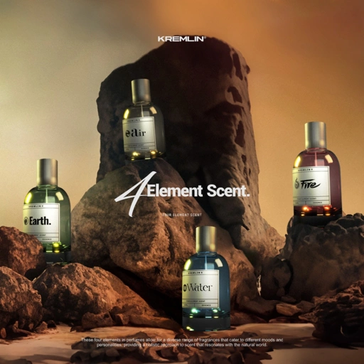 Image of KREMLIN Parfume 4 in 1 Element Scent series (30 ml) - Paket 4 Botol
