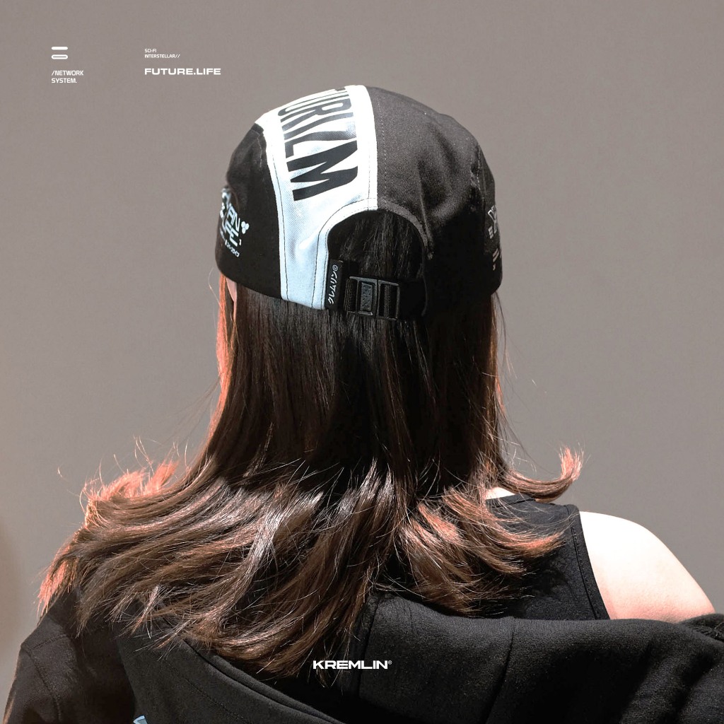 KREMLIN Topi 5 Panel Cap Black White Hat - VECTOR