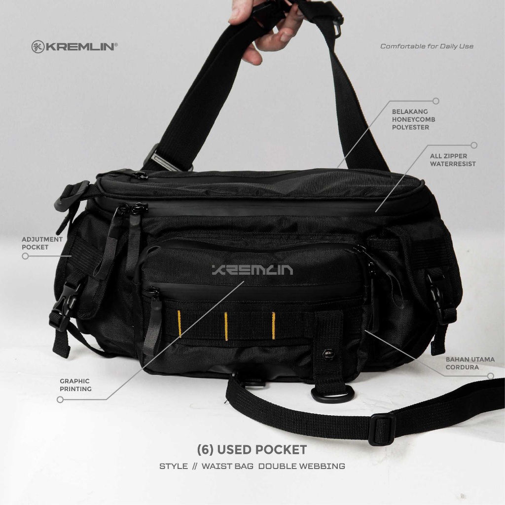 KREMLIN Waistbag Double Strap Tas Pinggang Original - KOJIMA