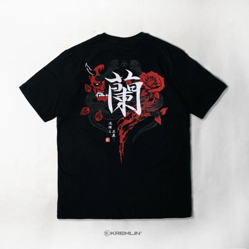 Image of KREMLIN T-Shirt Kaos Black - ORCHID