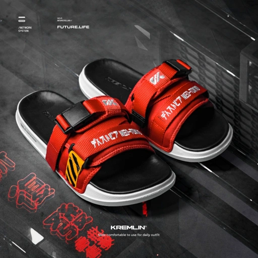 Image of Kremlin Sandal Slide Slop Bordir - Kaneda