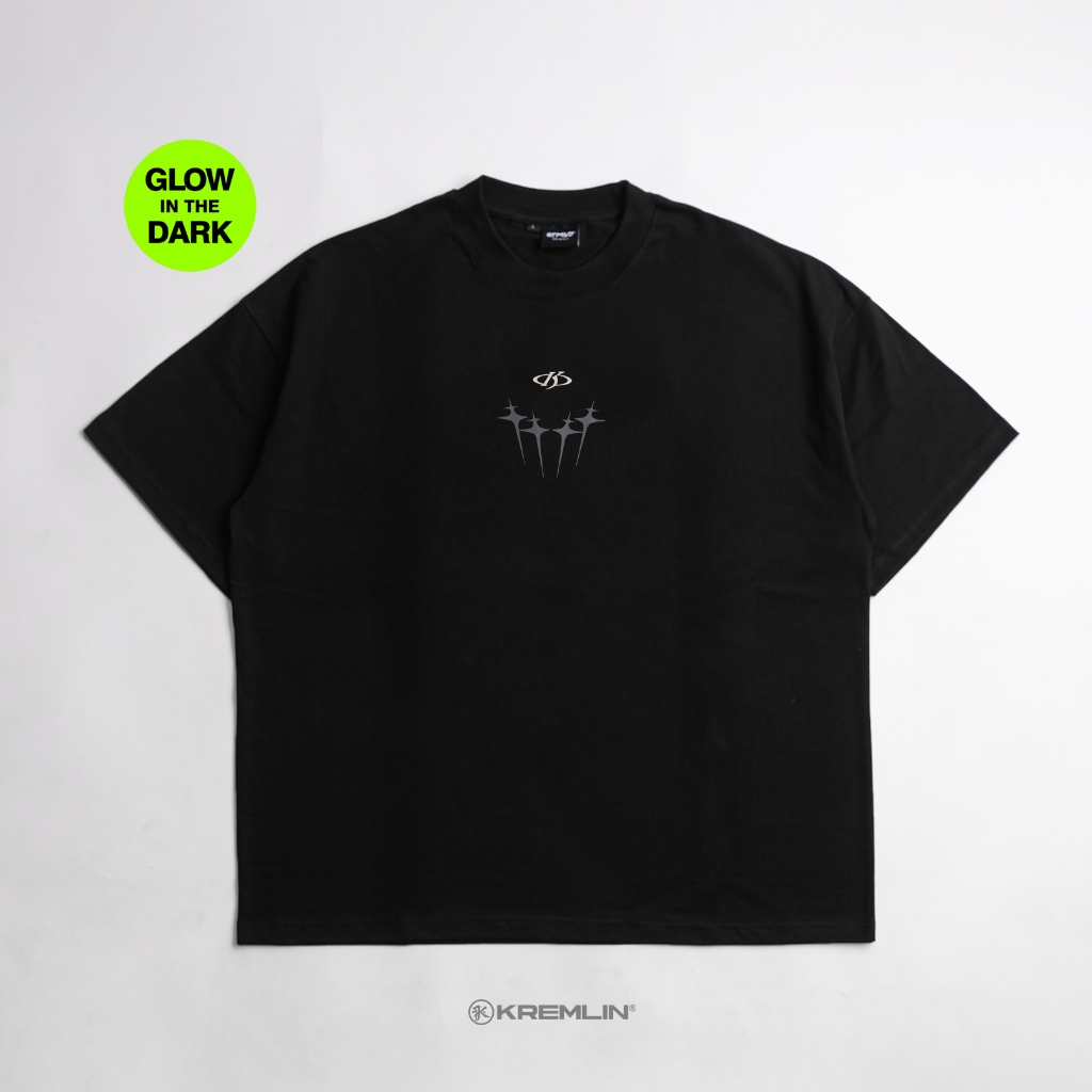 KREMLIN T-Shirt BOXY OS Fit Glow in the Dark Black - RISE