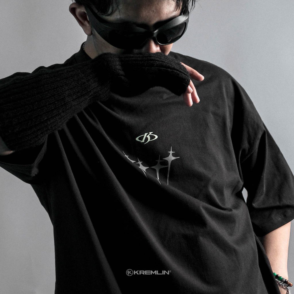KREMLIN T-Shirt BOXY OS Fit Glow in the Dark Black - RISE