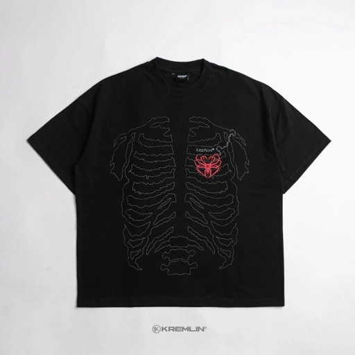 Image of KREMLIN T-Shirt BOXY OS Fit Black - Hearthveil