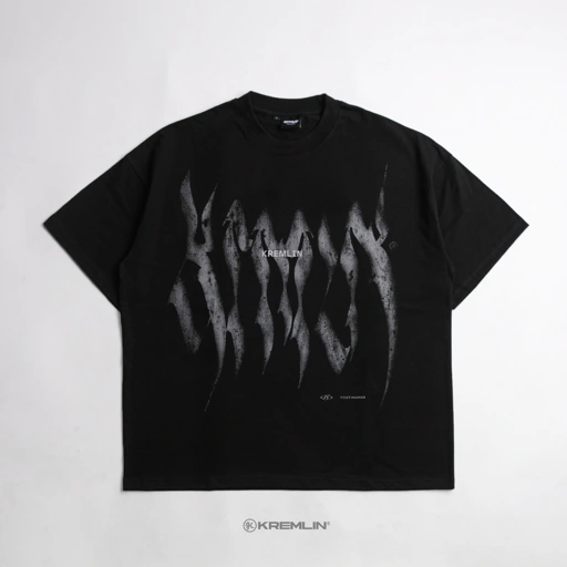 Image of KREMLIN T-Shirt BOXY OS Fit Black - GRAIN
