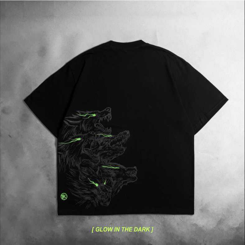 KREMLIN T-Shirt Oversized Relaxed Fit Black Glow in the Dark - Chimera