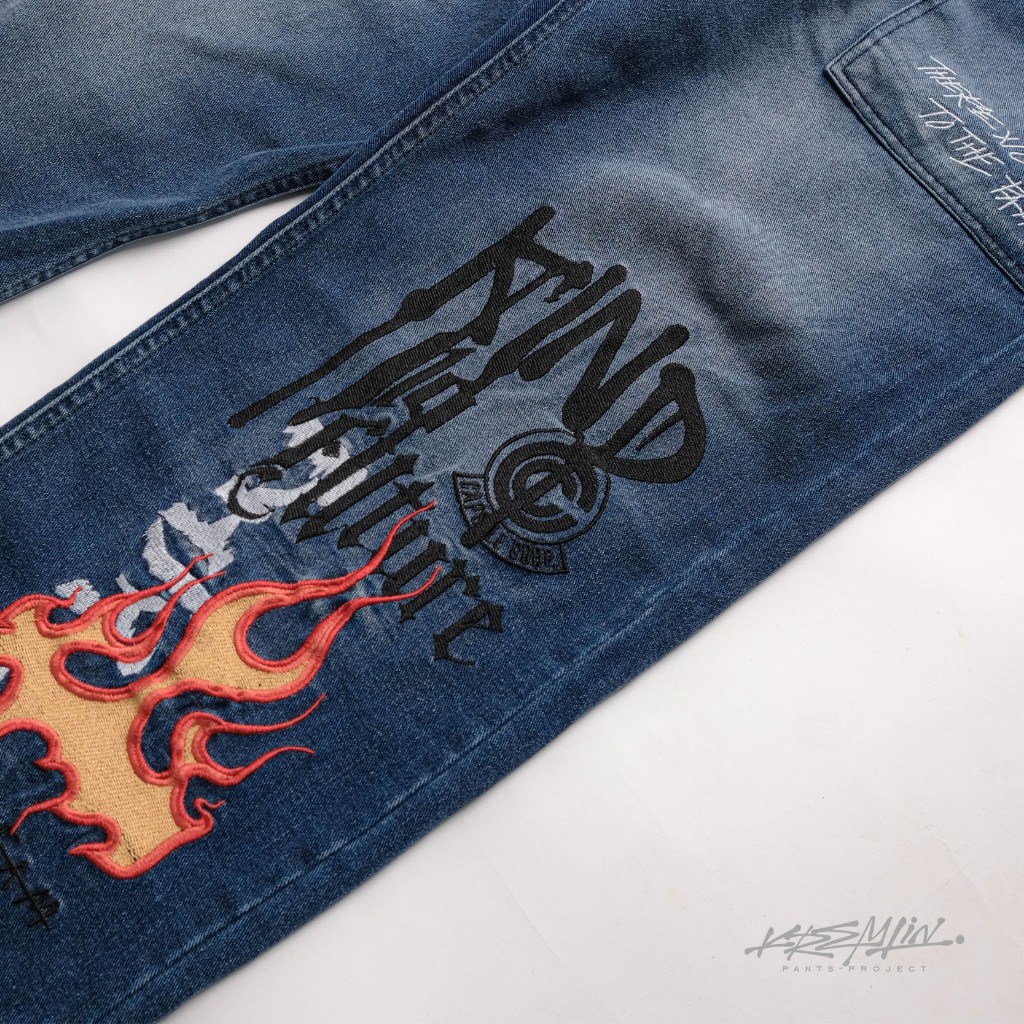 KREMLIN Celana Urban Jeans Denim Bordir Wash Premium - Drip