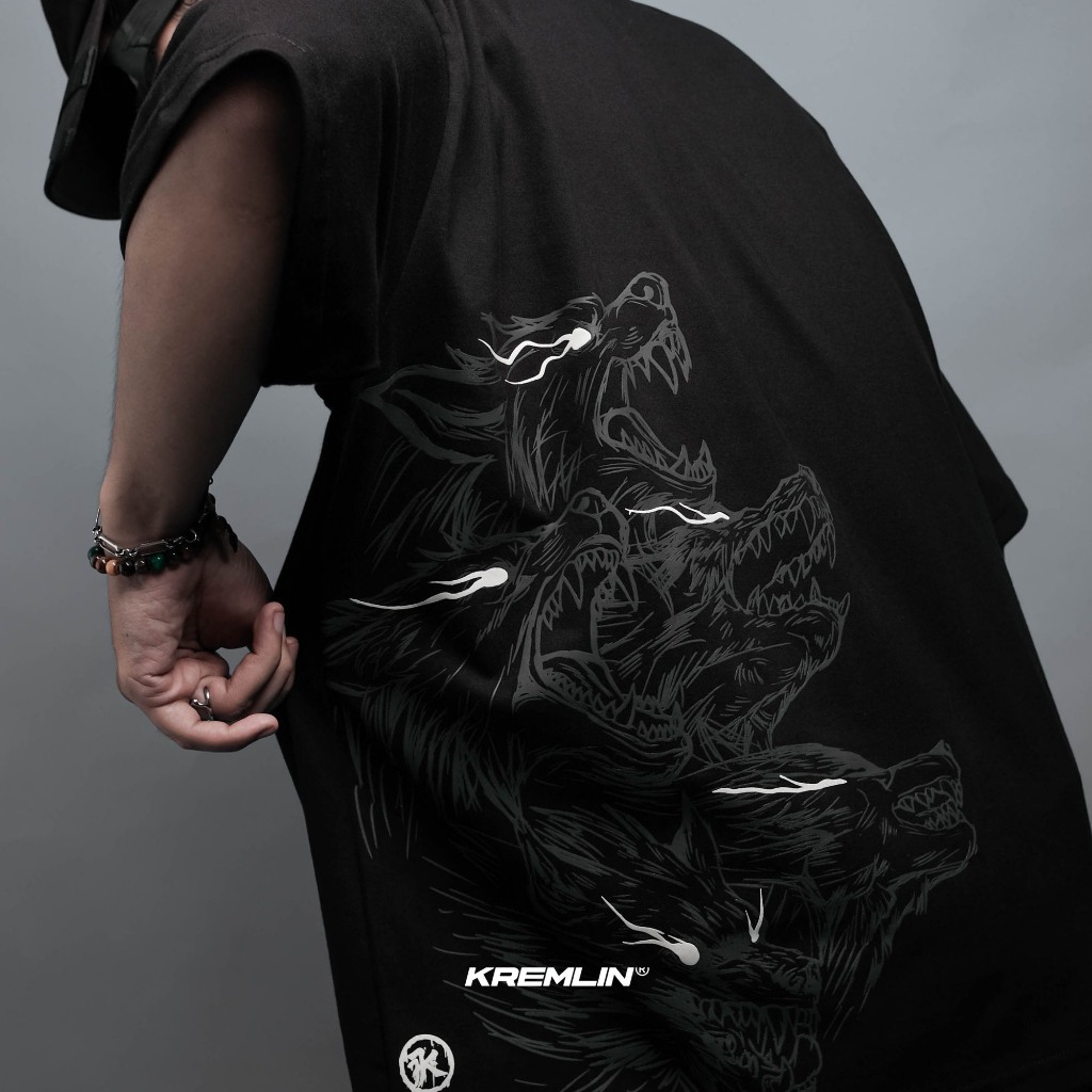 KREMLIN T-Shirt Oversized Relaxed Fit Black Glow in the Dark - Chimera