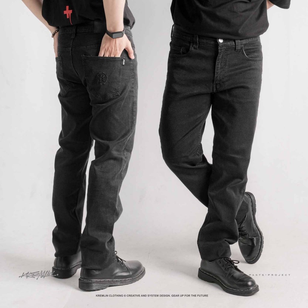 KREMLIN Celana Jeans Washing Dust Black Denim - IRON