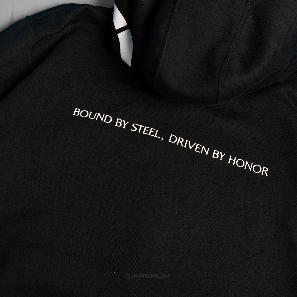 KREMLIN Pullover Hoodie Bordir Ironhorse Series Black - RACER