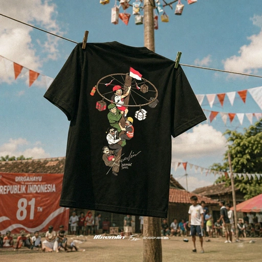 KREMLIN T-shirt Limited for Indonesia series - Black - FONDASI