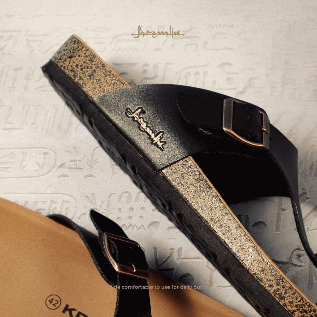 Kremlin Sepatu Sandal Slide - Footbed Jepit - Black - RAGA