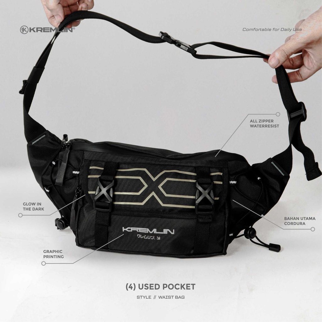 KREMLIN Waistbag Tas Pinggang Original - ROKKU