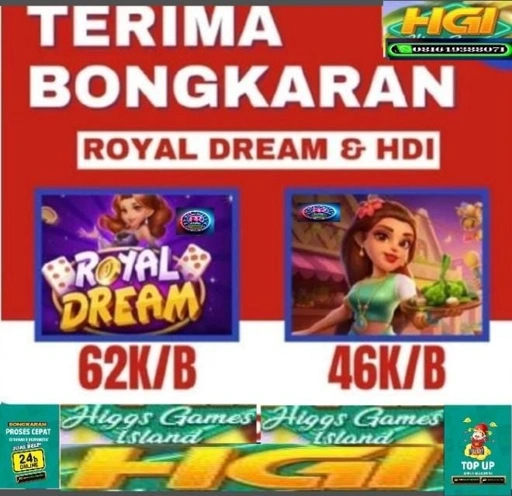 Image of TERIMA BONGKAR ROYAL DREAM KOIN  CHIP HIGGS DOMINO ISLAND TERPECAYA WA,081649388071