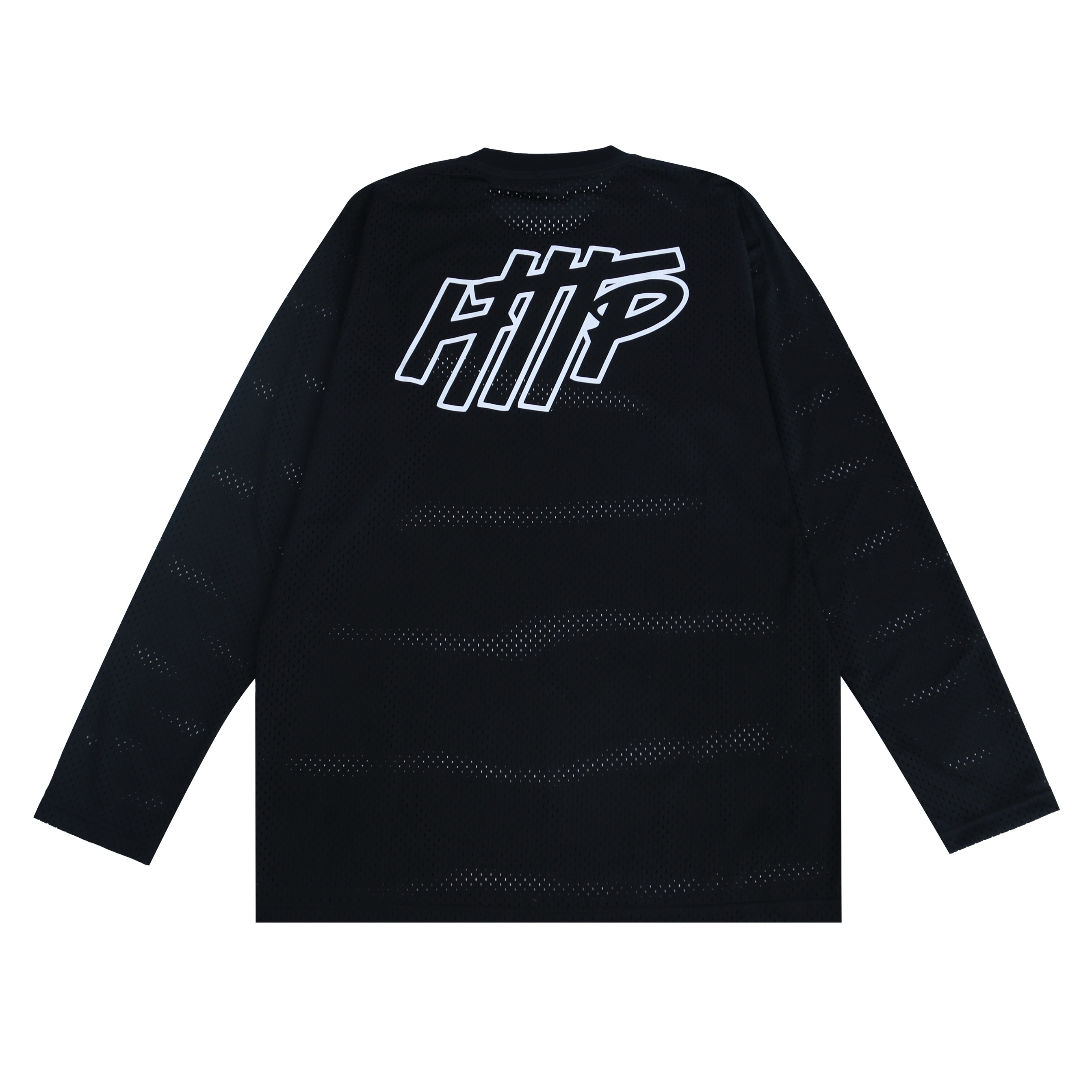 HTTP - Wind - Mesh Longsleeve Jersey Unisex Pria Wanita Runner Black