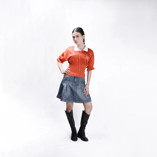 Image of HTTP Women - Juno Smocked - Atasan Wanita Jersey Vitage Kerut