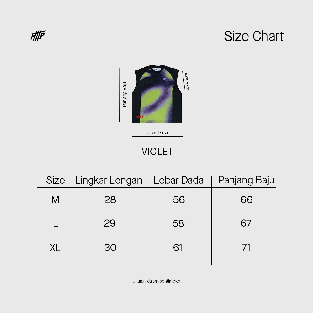 HTTP - Violet - Jersey Tangan Lengan Pendek Singlet Pria Unisex
