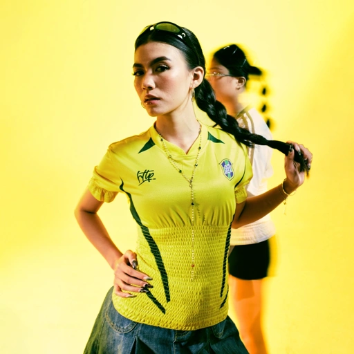 Image of HTTP Women - BRASIL - Jersey Brazil Smocked Wanita 