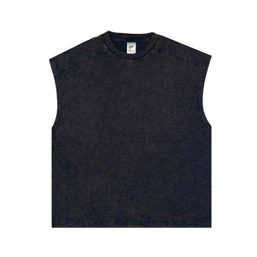 Image of HTTP - Fora Navy - Kaos Singlet Polos Santai Gym Termurah Unisex Washed Oversized Navy