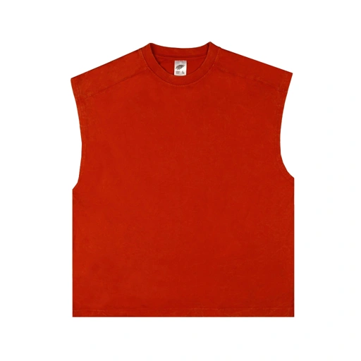 Image of HTTP - Fora Merah - Kaos Singlet Polos Washed Oversized