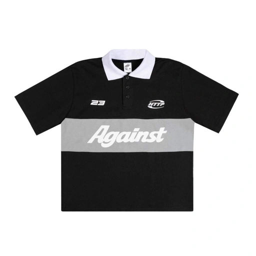 Image of HTTP - Against Black - Baju Polo Tshirt Cotton 16s Pria Wanita Unisex