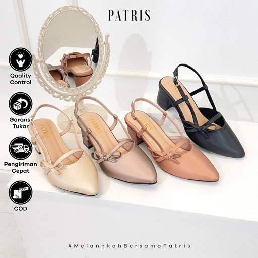 Image of PATRIS Reina Mules Wanita Heels / Hak 5 Cm