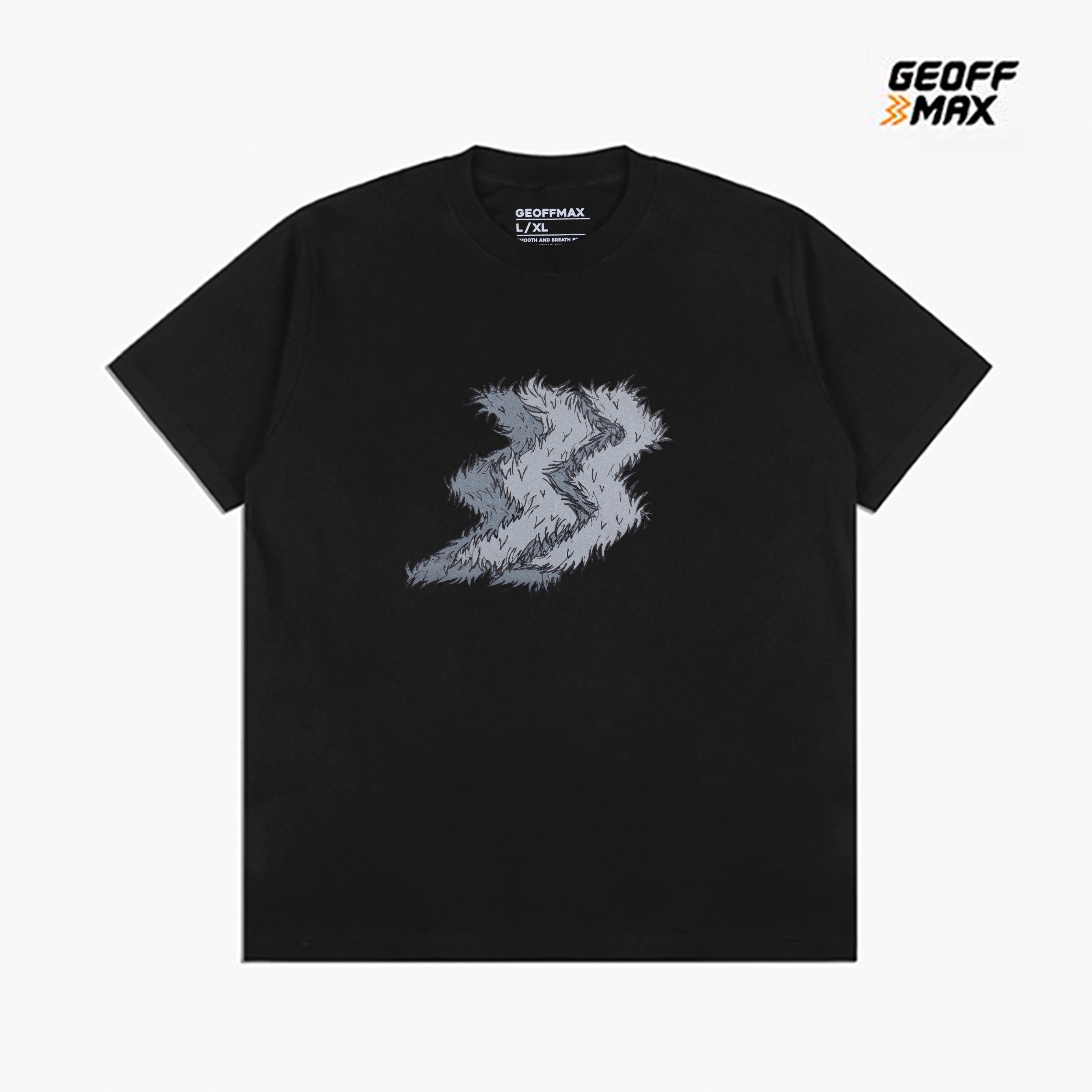 GMX Based Fur Wolf SS Compact™ Black Regular Fit Tee