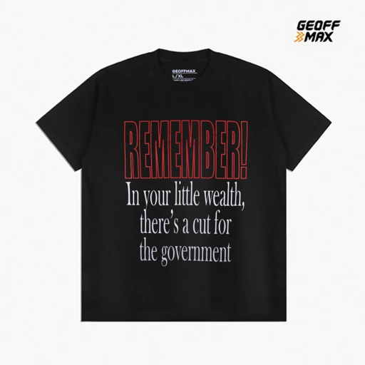 Image of GMX Based In Vain SS Compact™ Black Regular Fit Tee 