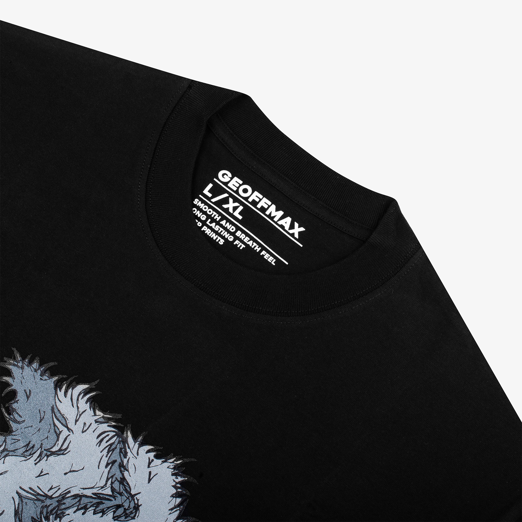 GMX Based Fur Wolf SS Compact™ Black Regular Fit Tee