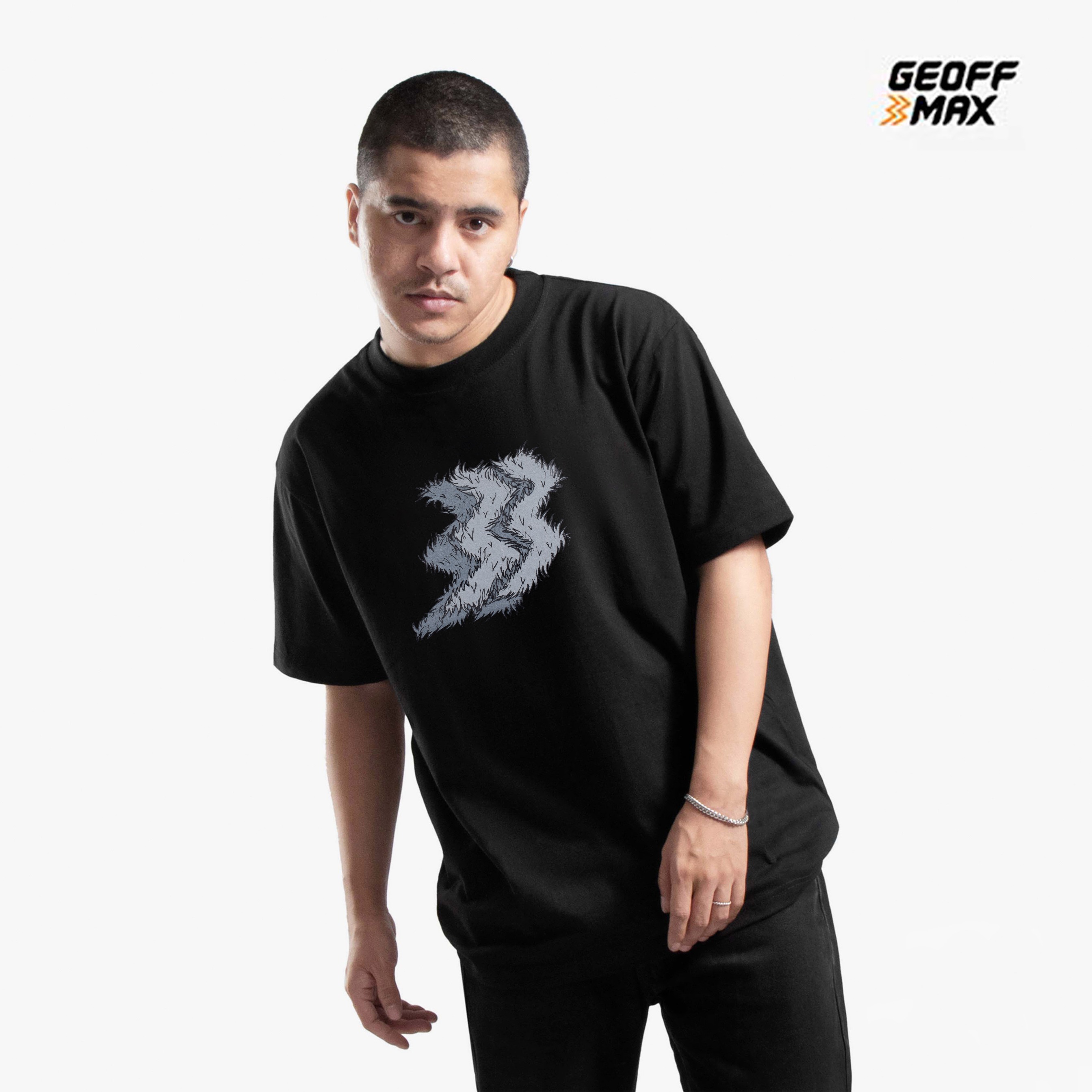 GMX Based Fur Wolf SS Compact™ Black Regular Fit Tee