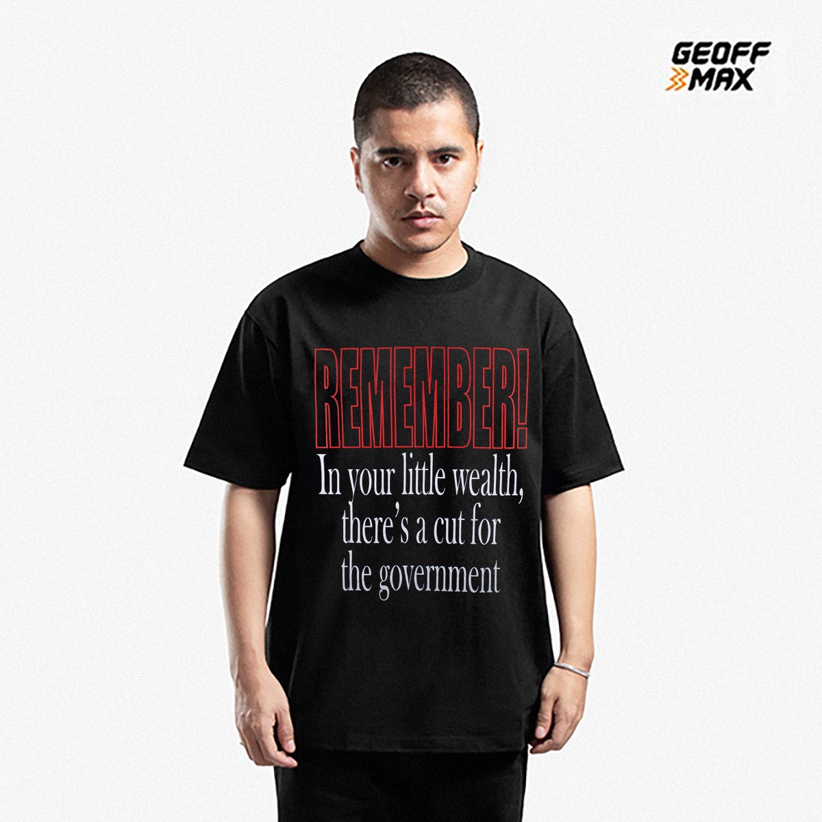 GMX Based In Vain SS Compact™ Black Regular Fit Tee