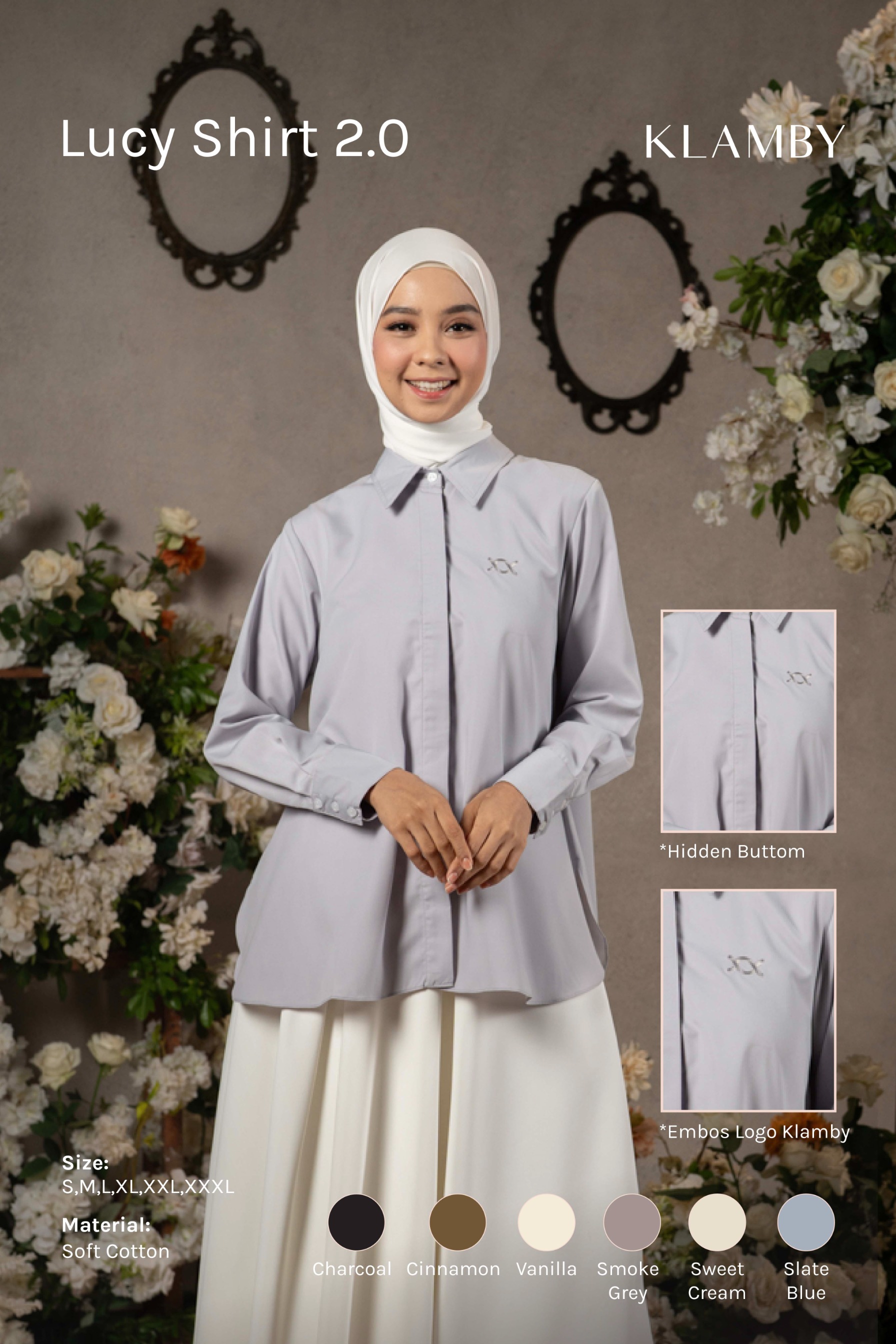 Lucy Shirt 2.0 Smoke Grey