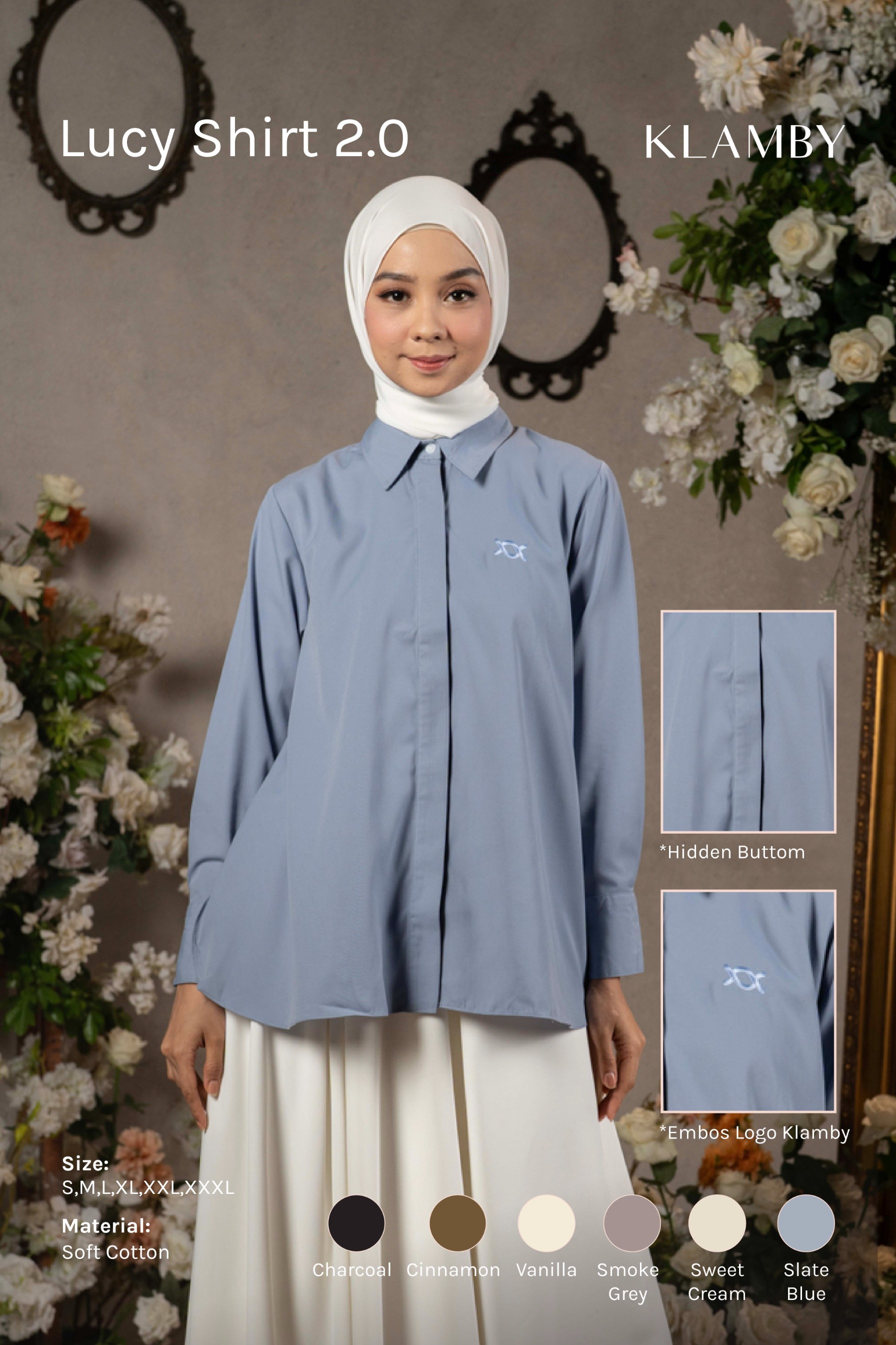Lucy Shirt 2.0 Slate Blue