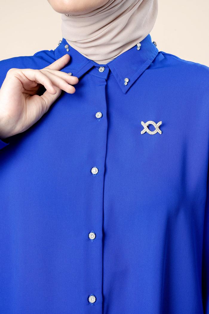 Electra Blouse Electric Blue