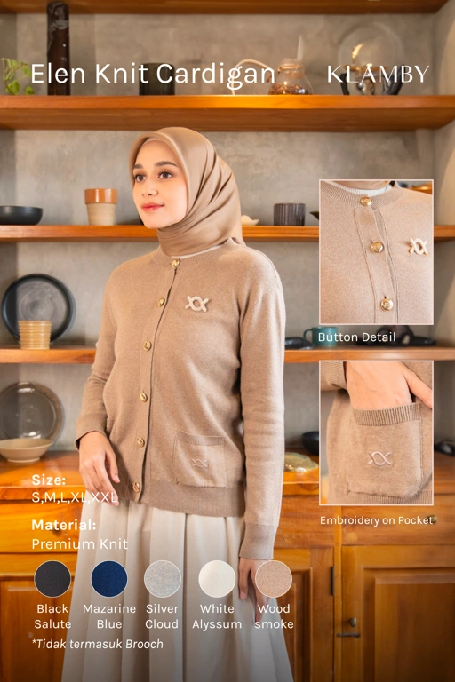 Elena Knit Cardigan Woodsmoke