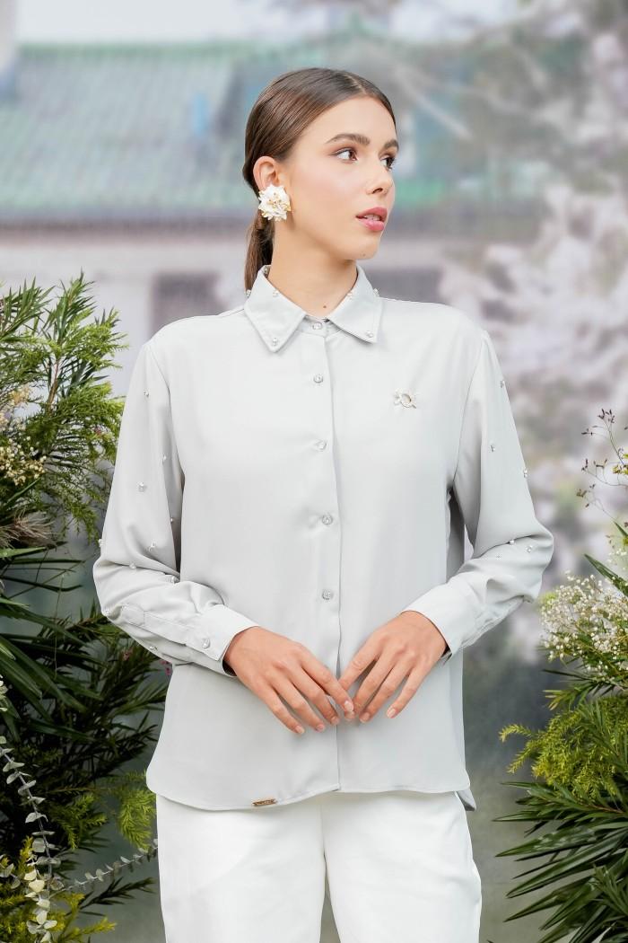 Rosemary Blouse (Minor) Earlgrey