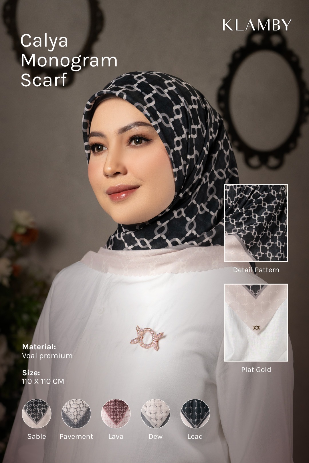 Calya Monogram Scarf