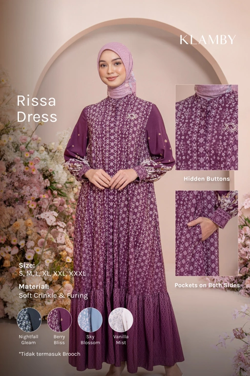 Image of Rissa Dress Berry Bliss